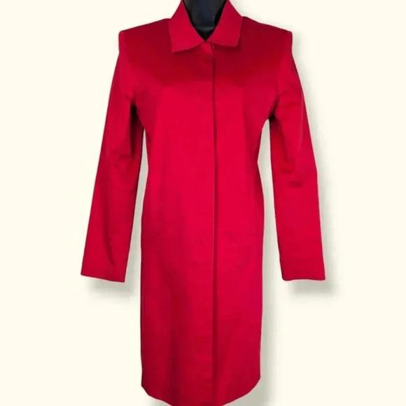 🍁Vintage DStudio Red Lined Trenchcoat - Picture 4 of 9